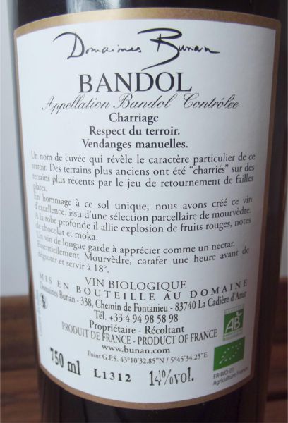Domaines Bunan: 6 Flaschen Moulin des Costes Bandol Rouge Charriage 2016 in original Holzkiste