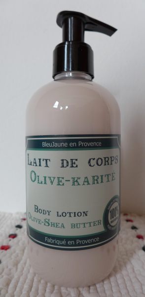 Savonnerie BleuJaune: Lait pour le Corps (Bodylotion) 'Olive Shea-Butter'